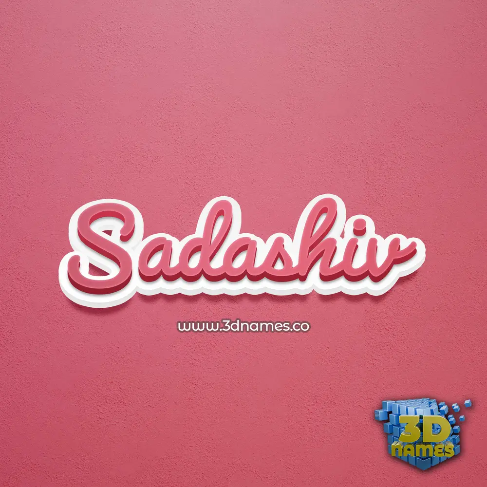 sadashiv in Red Scribble style - 3D name wallpaper