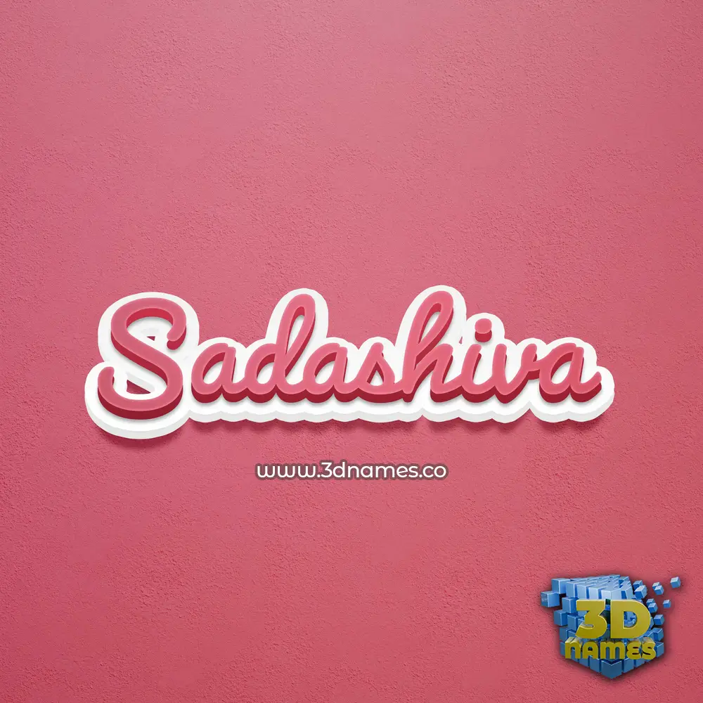 sadashiva in Red Scribble style - 3D name wallpaper