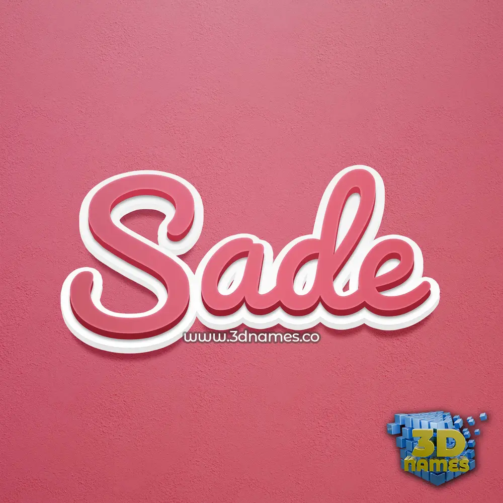 sade in Red Scribble style - 3D name wallpaper