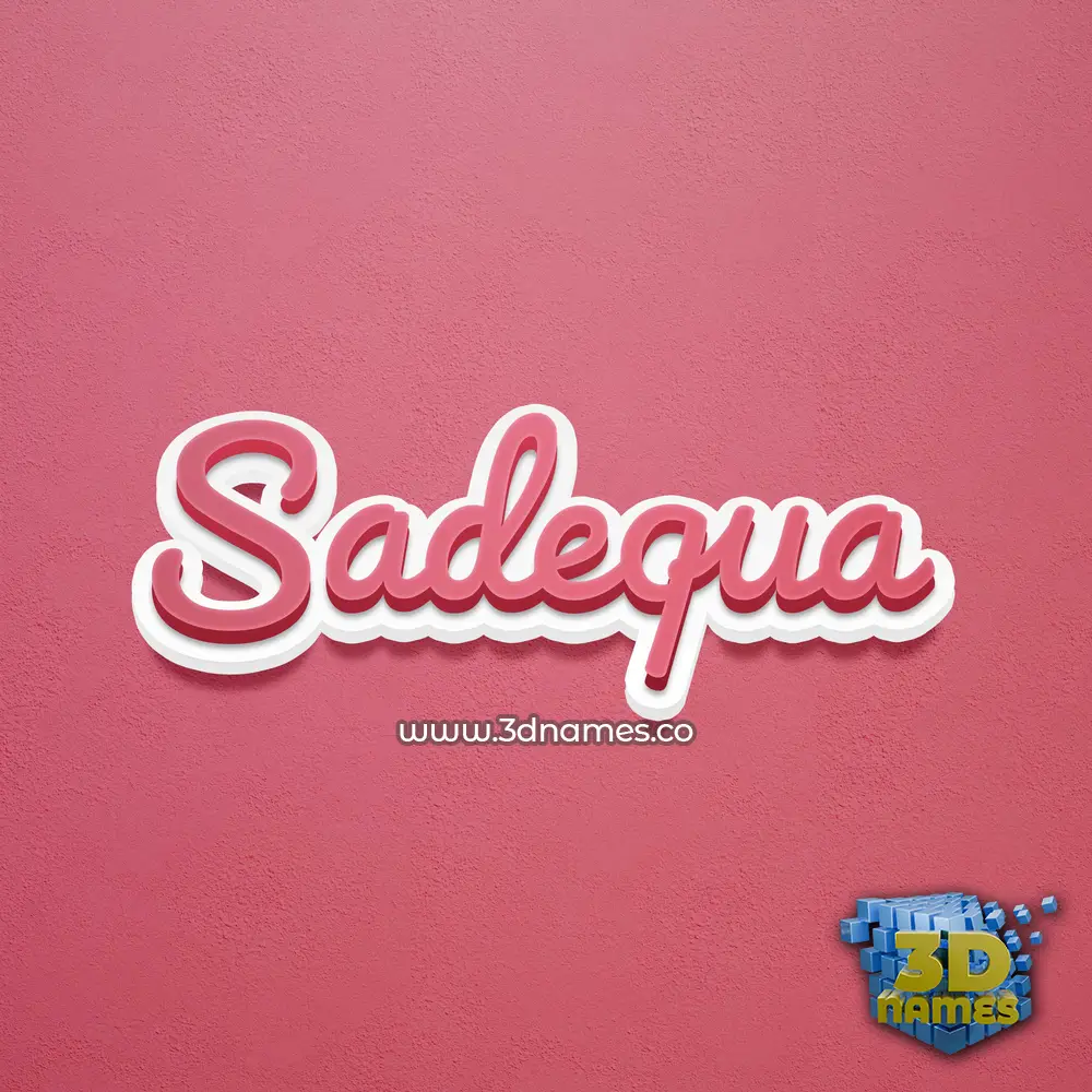 sadequa in Red Scribble style - 3D name wallpaper