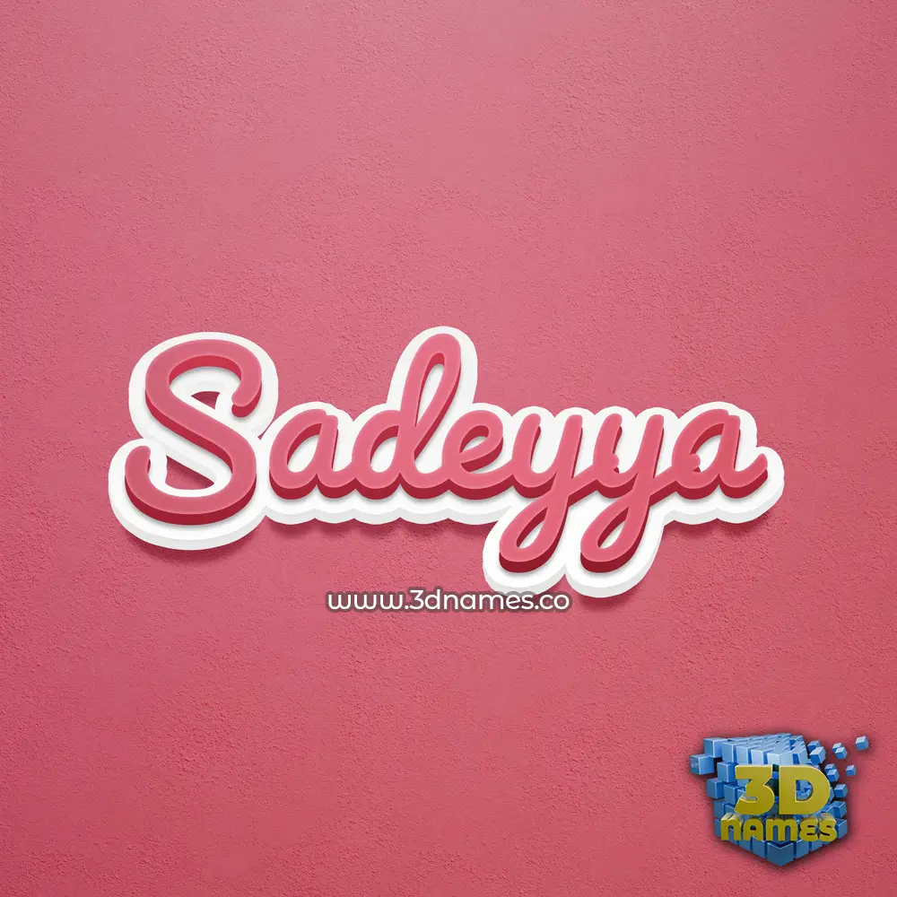 sadeyya in Red Scribble style - 3D name wallpaper
