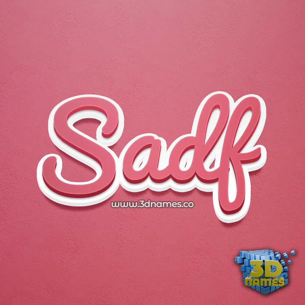 sadf in Red Scribble style - 3D name wallpaper