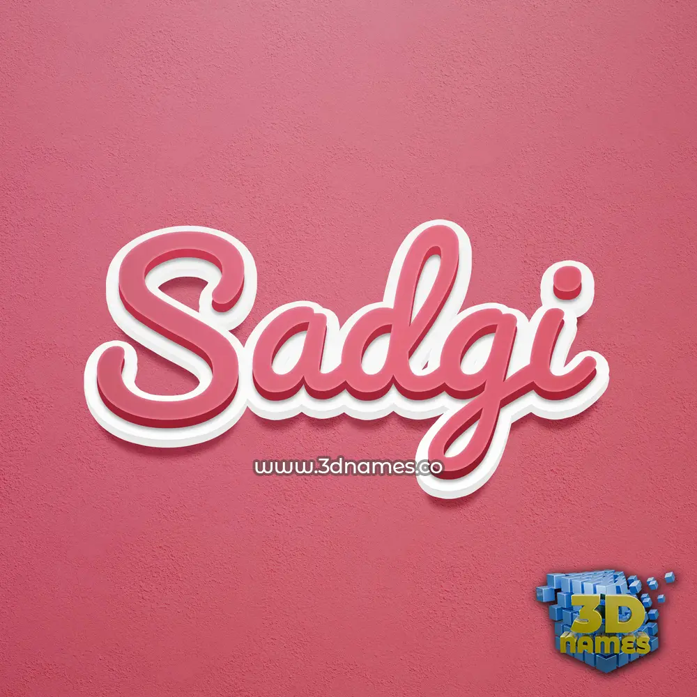sadgi in Red Scribble style - 3D name wallpaper