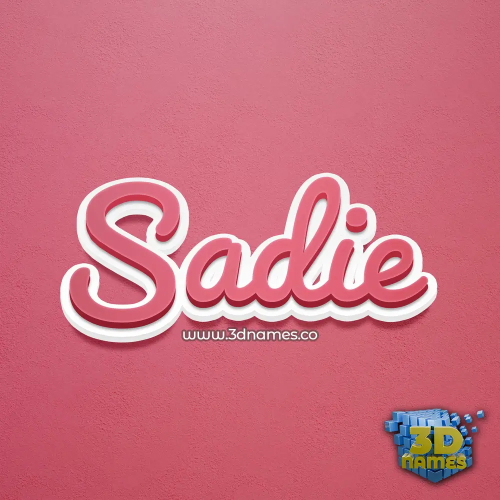 sadie in Red Scribble style - 3D name wallpaper