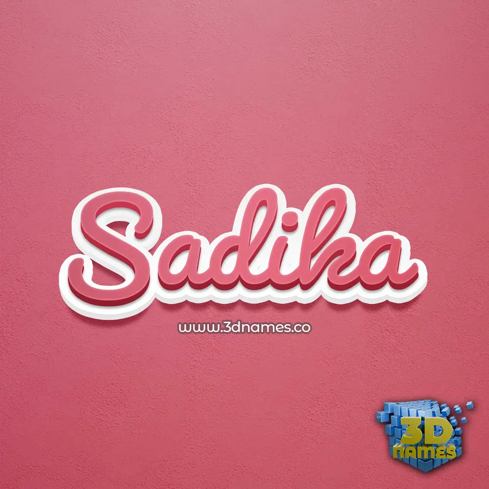 sadika in Red Scribble style - 3D name wallpaper
