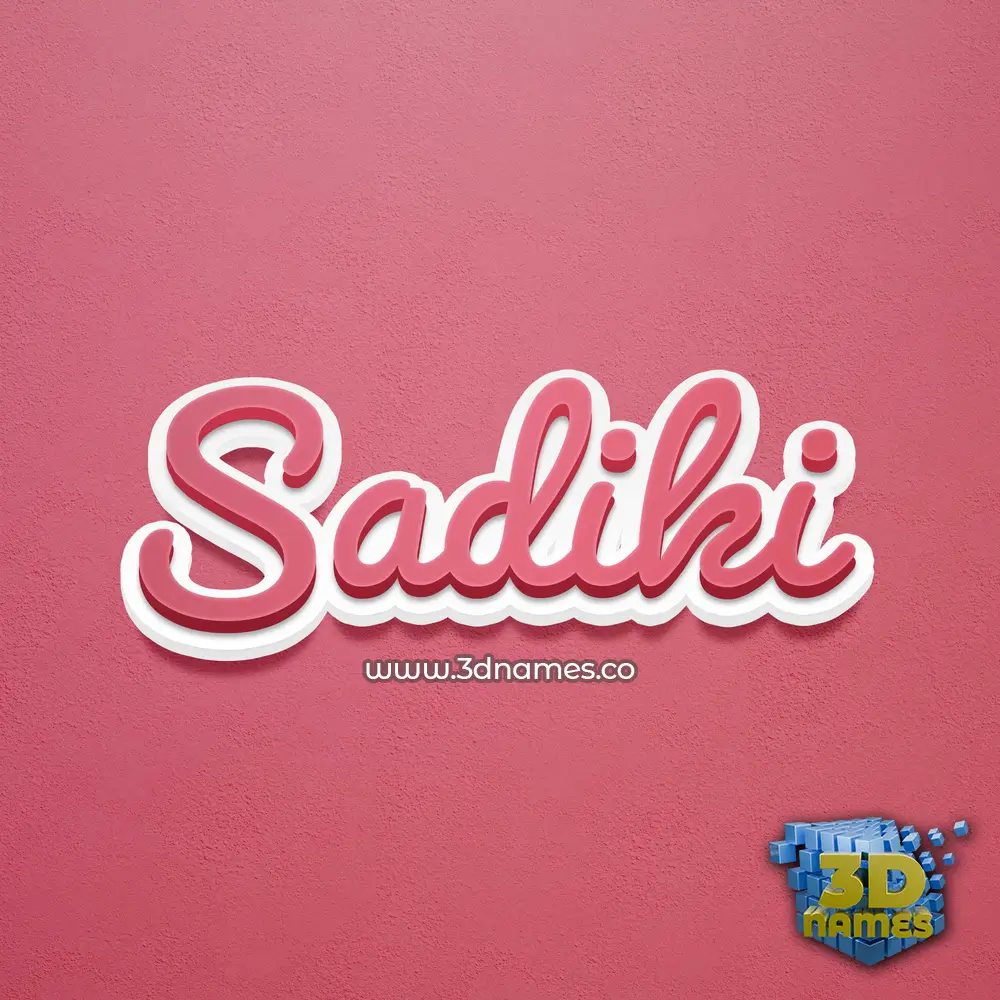 sadiki in Red Scribble style - 3D name wallpaper