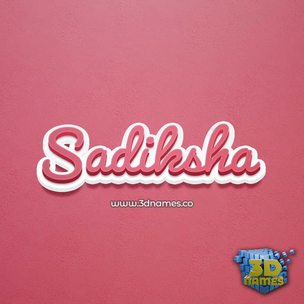 sadiksha in Red Scribble style - 3D name wallpaper