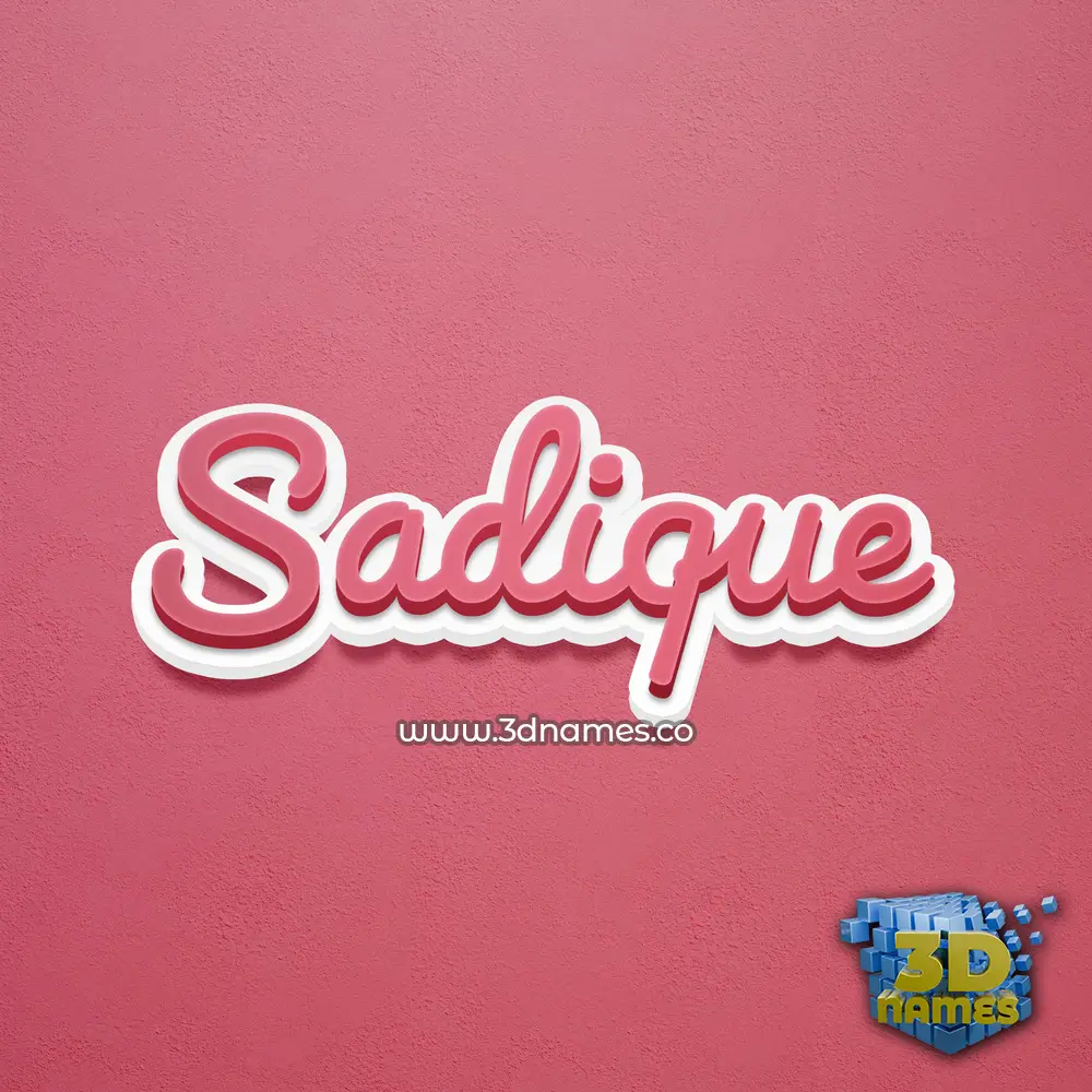 sadique in Red Scribble style - 3D name wallpaper