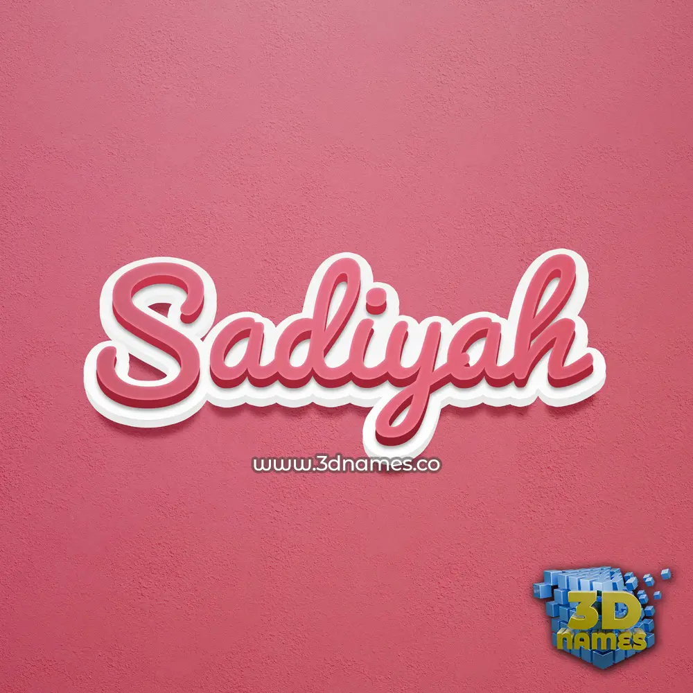 sadiyah in Red Scribble style - 3D name wallpaper