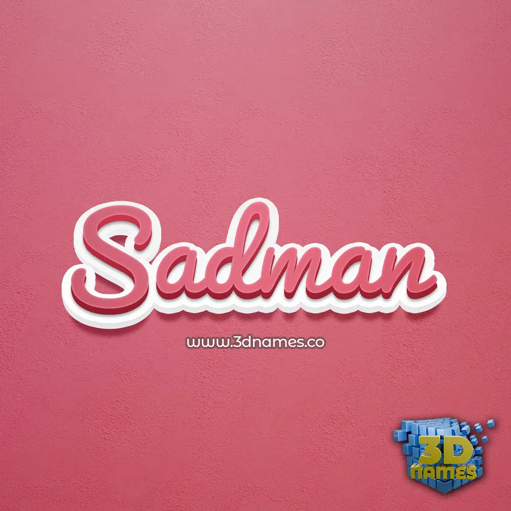 sadman in Red Scribble style - 3D name wallpaper