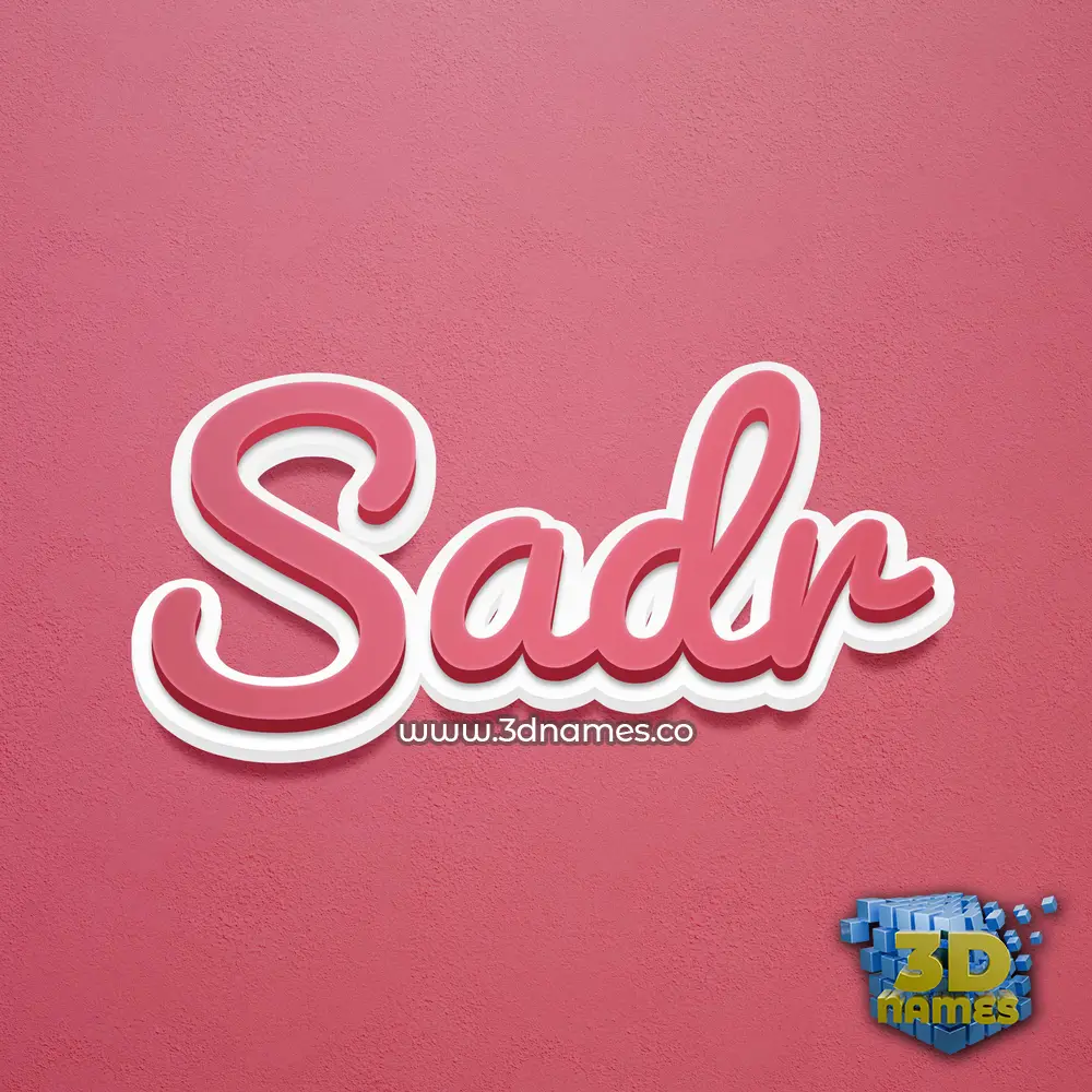 sadr in Red Scribble style - 3D name wallpaper