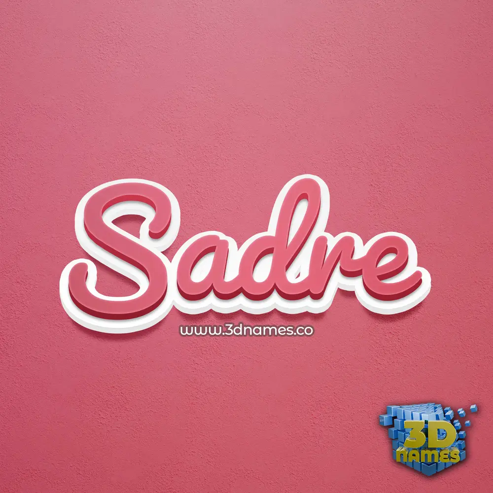 sadre in Red Scribble style - 3D name wallpaper