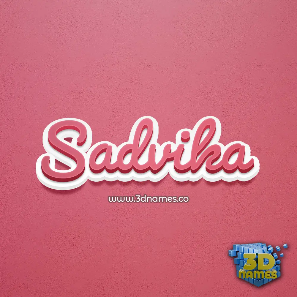 sadvika in Red Scribble style - 3D name wallpaper