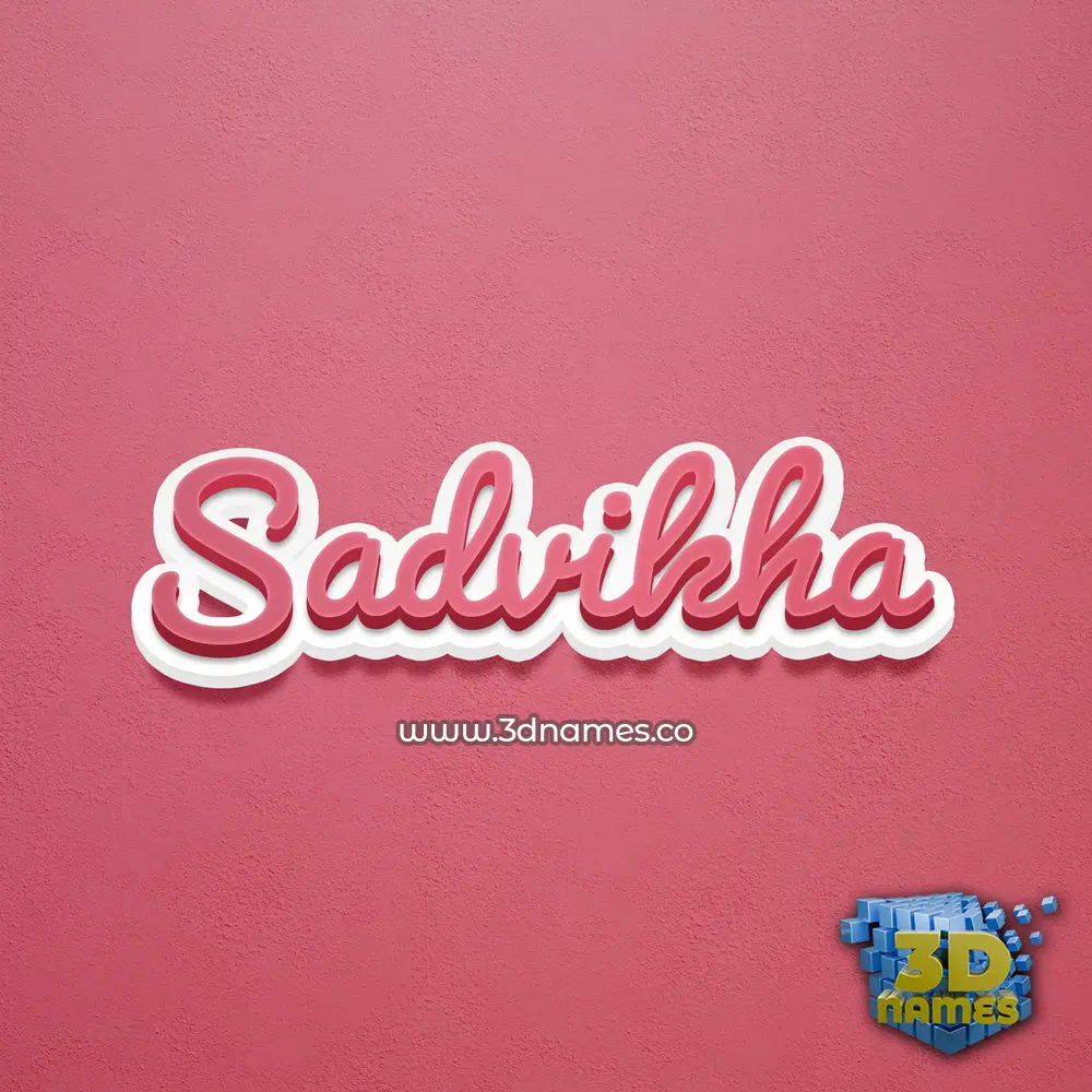 sadvikha in Red Scribble style - 3D name wallpaper