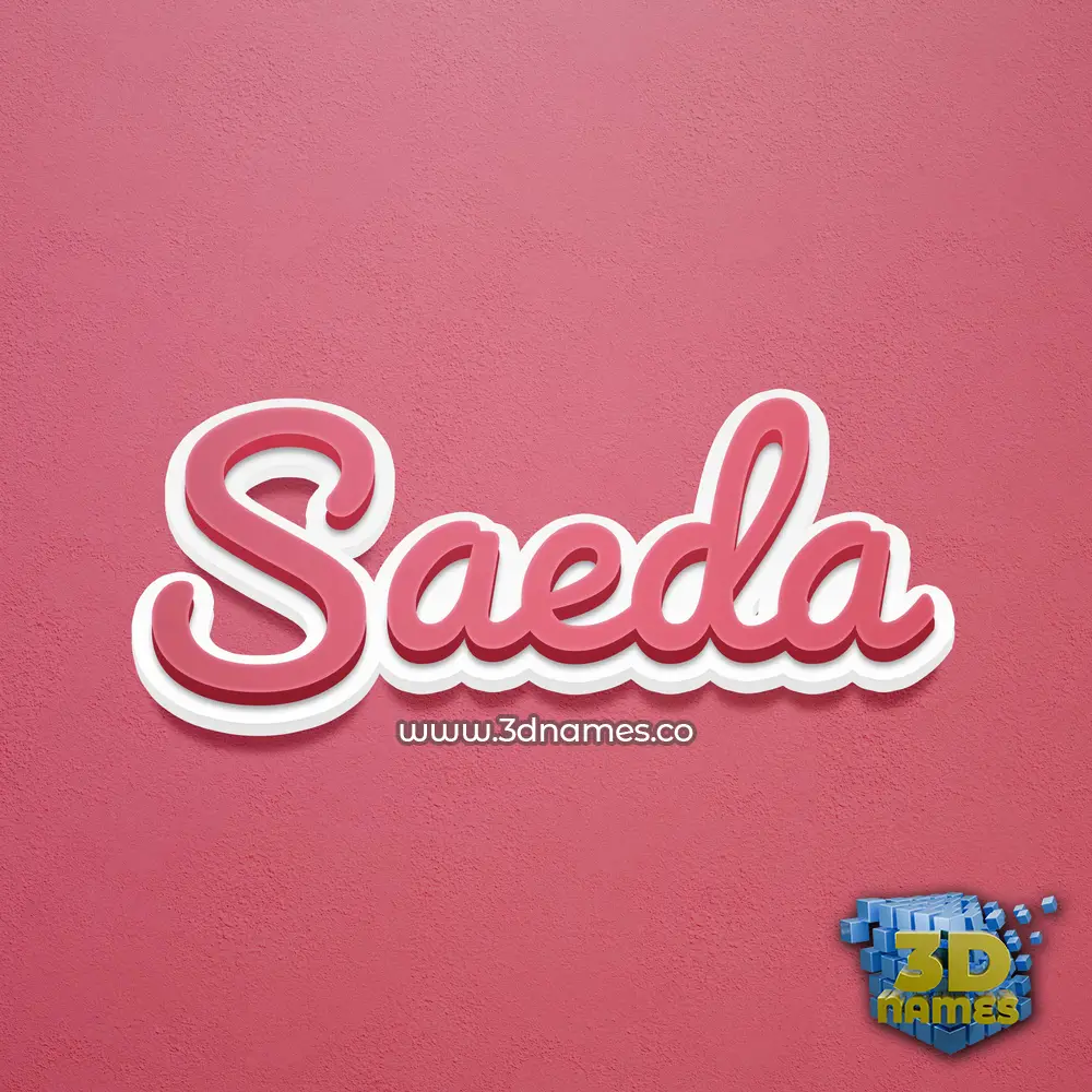 saeda in Red Scribble style - 3D name wallpaper
