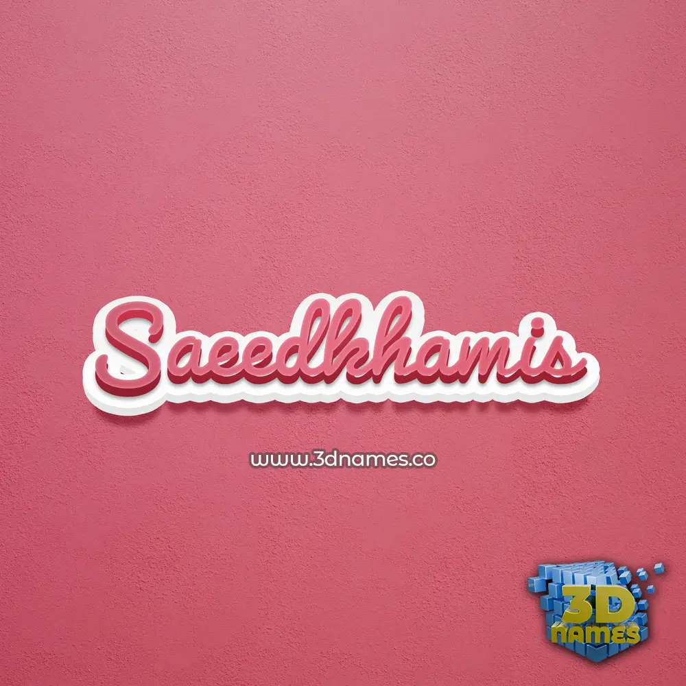 saeedkhamis in Red Scribble style - 3D name wallpaper