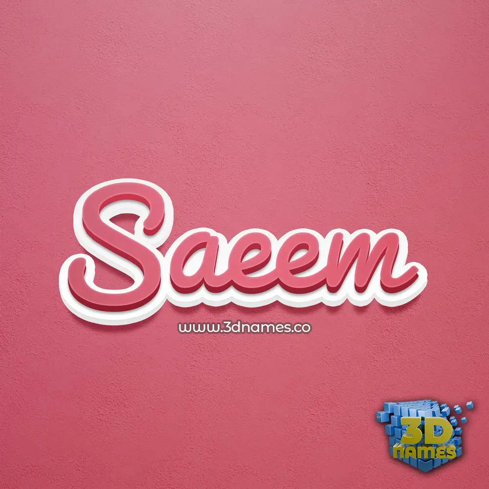 saeem in Red Scribble style - 3D name wallpaper