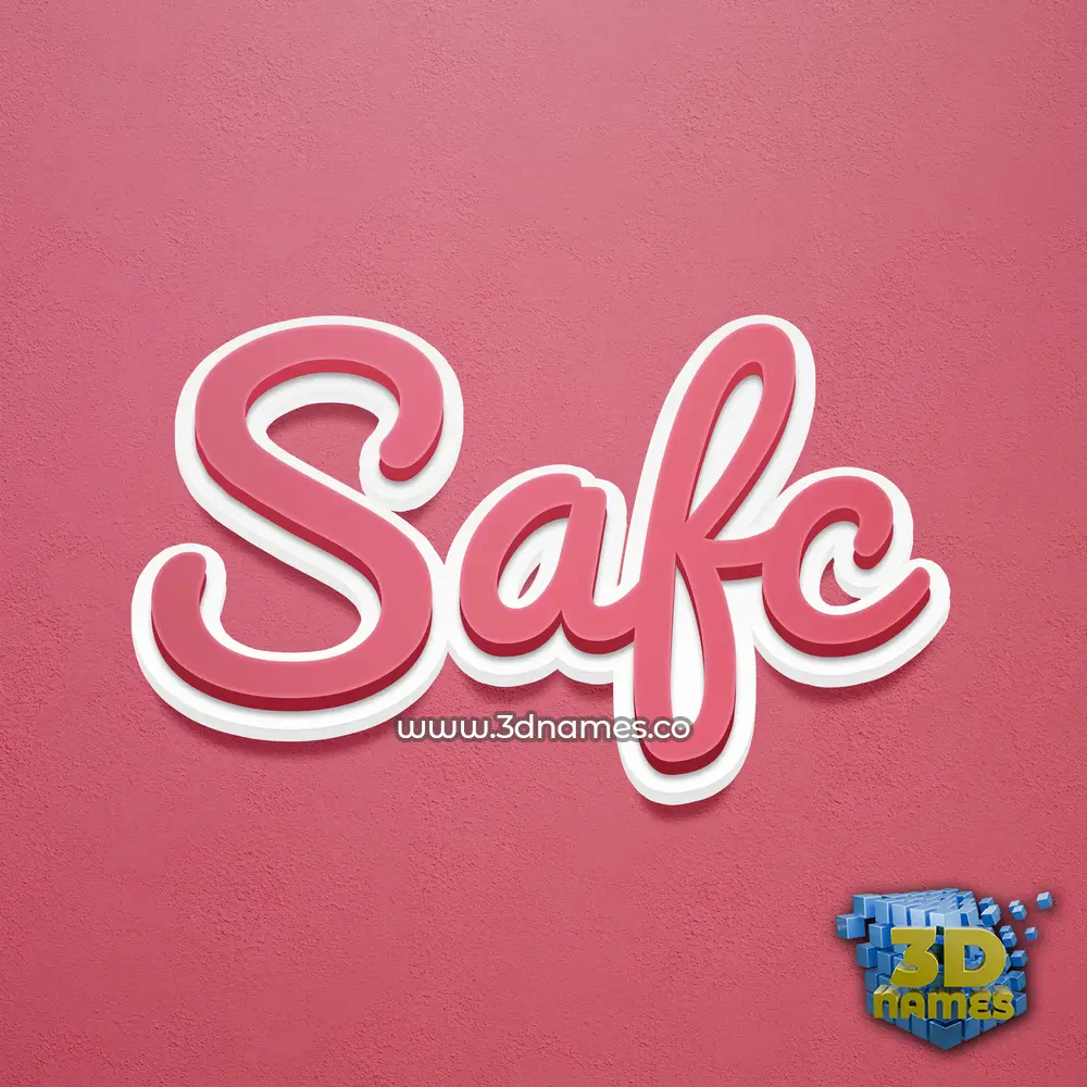 safc in Red Scribble style - 3D name wallpaper