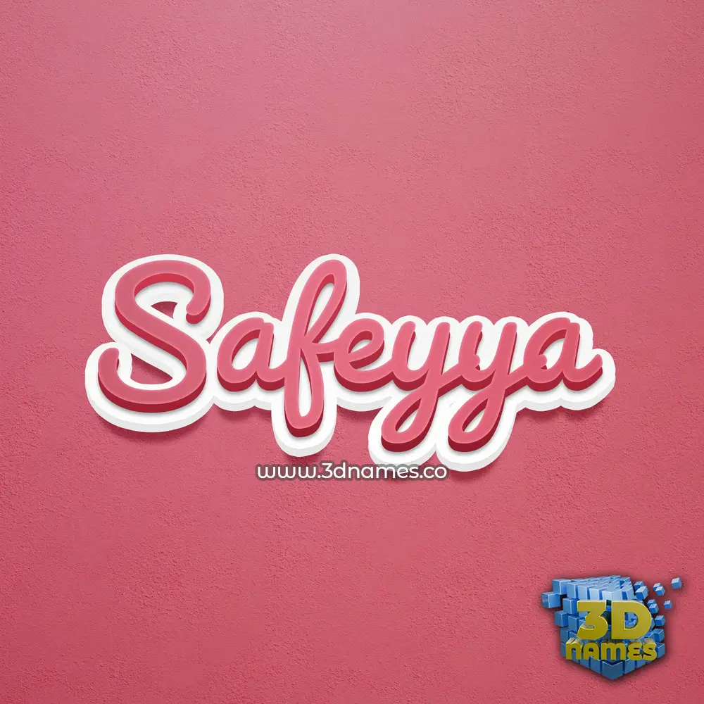 safeyya in Red Scribble style - 3D name wallpaper