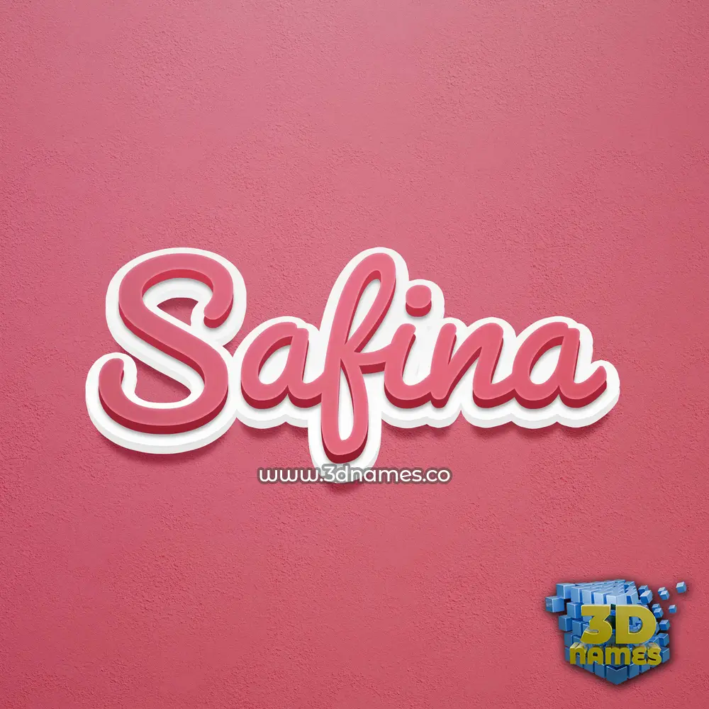 safina in Red Scribble style - 3D name wallpaper