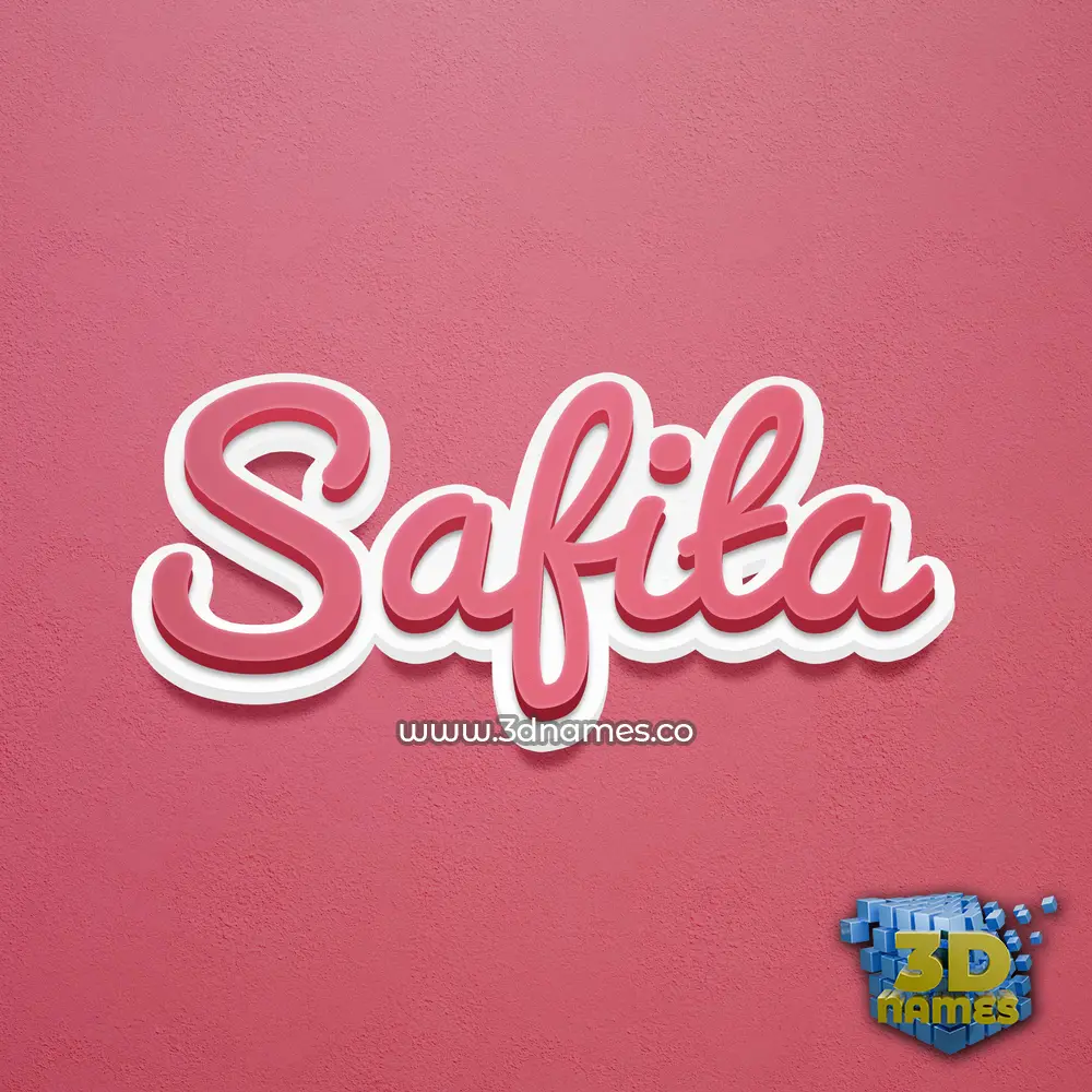 safita in Red Scribble style - 3D name wallpaper