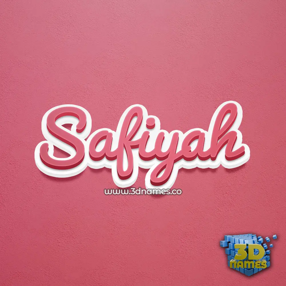 safiyah in Red Scribble style - 3D name wallpaper