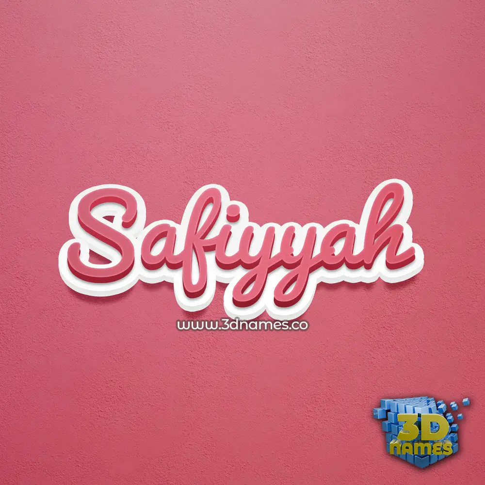 safiyyah in Red Scribble style - 3D name wallpaper