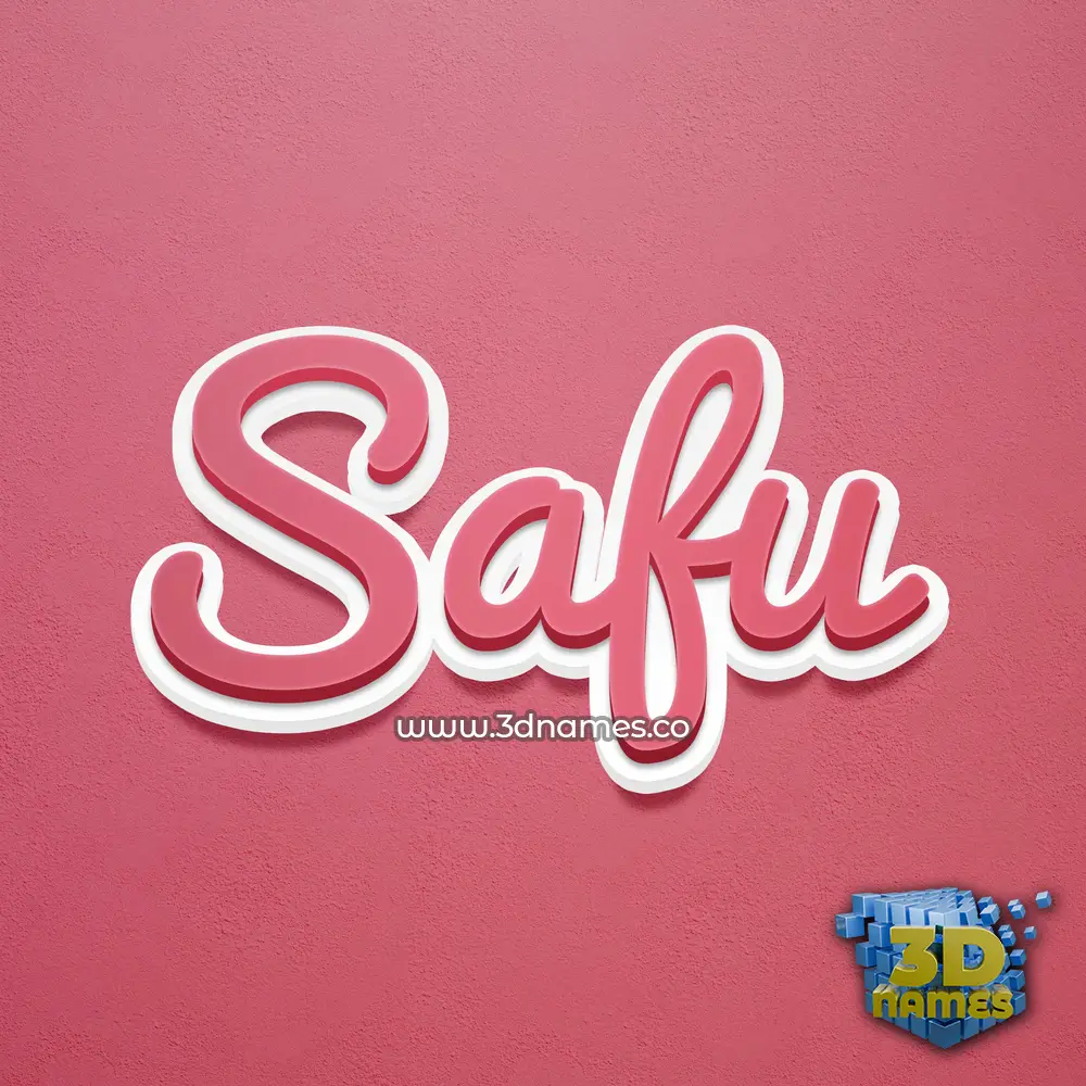 safu in Red Scribble style - 3D name wallpaper