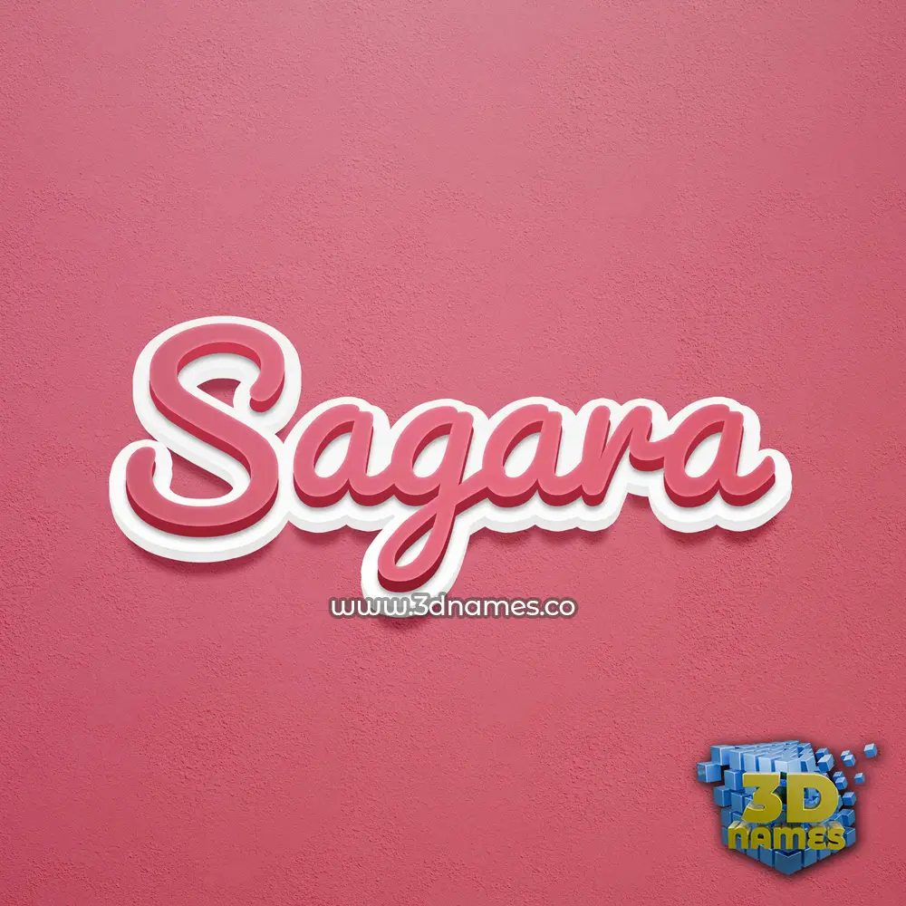 sagara in Red Scribble style - 3D name wallpaper