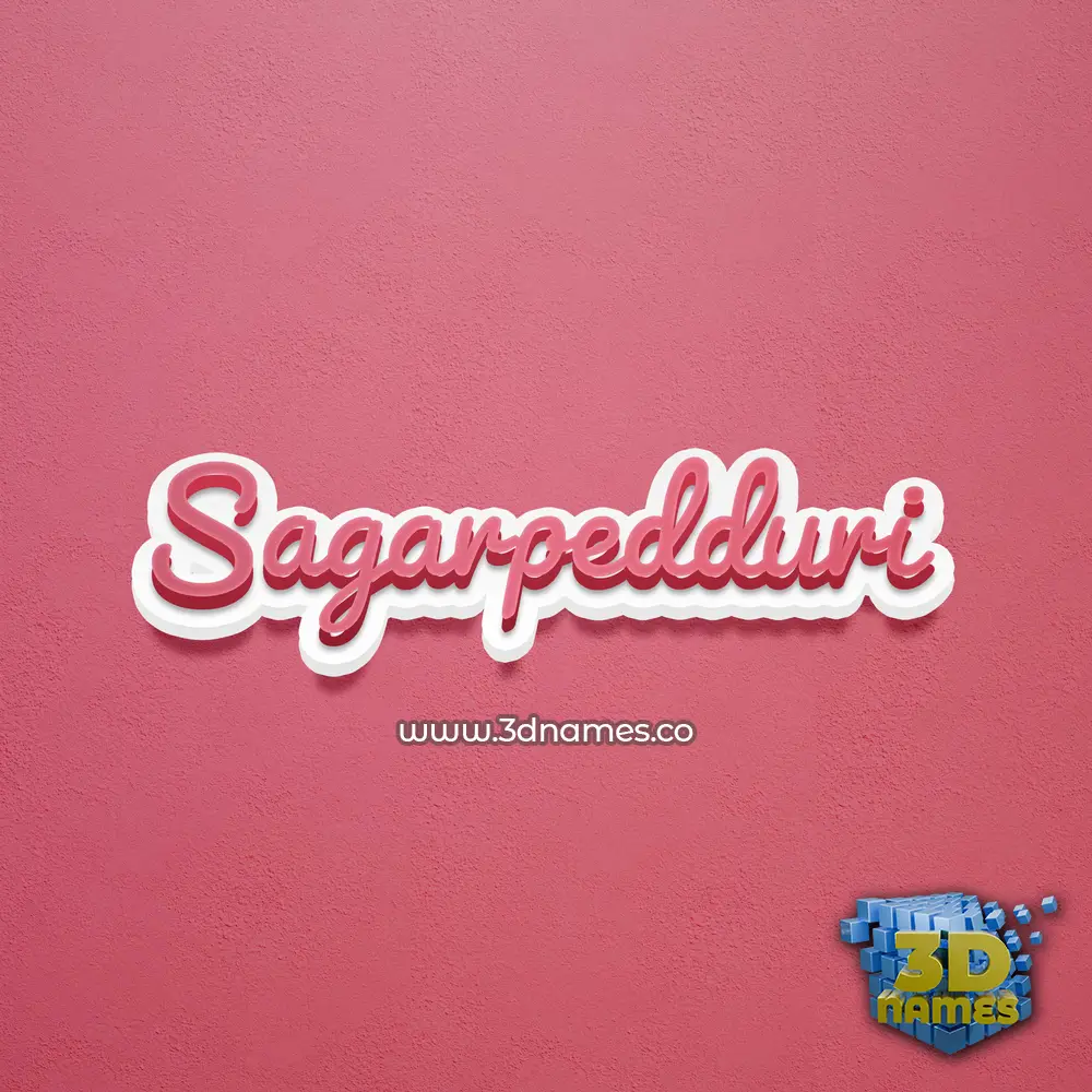 sagarpedduri in Red Scribble style - 3D name wallpaper