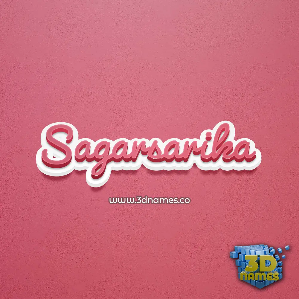 sagarsarika in Red Scribble style - 3D name wallpaper