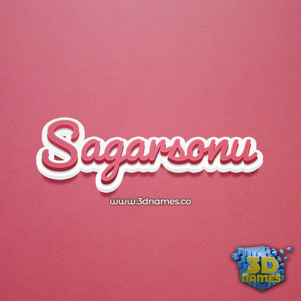 sagarsonu in Red Scribble style - 3D name wallpaper