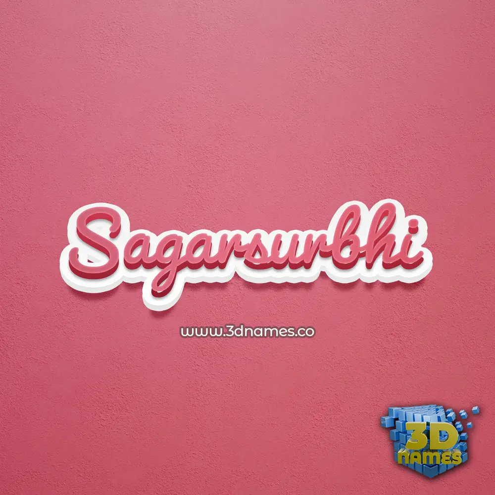 sagarsurbhi in Red Scribble style - 3D name wallpaper