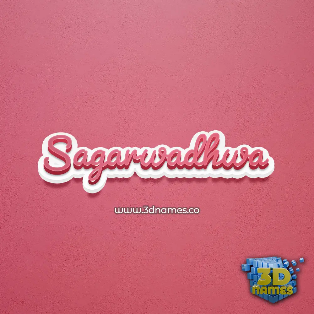 sagarwadhwa in Red Scribble style - 3D name wallpaper