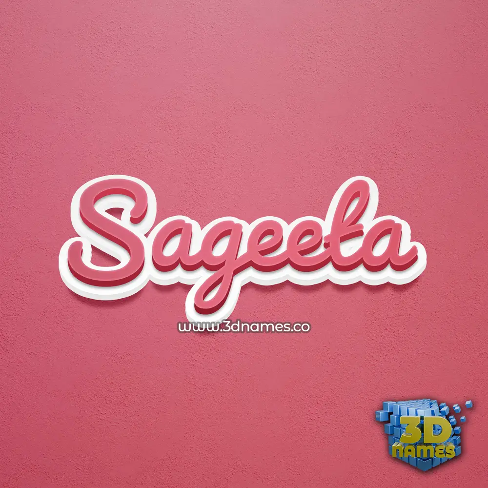 sageeta in Red Scribble style - 3D name wallpaper