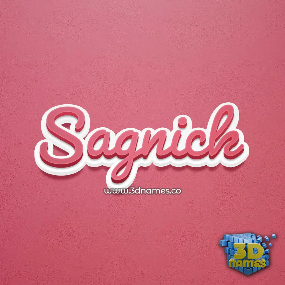 sagnick in Red Scribble style - 3D name wallpaper