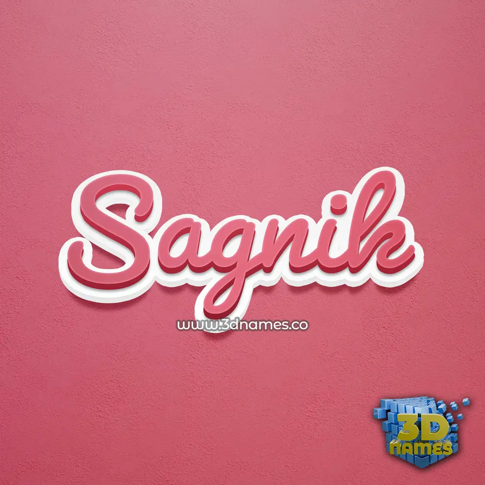 sagnik in Red Scribble style - 3D name wallpaper