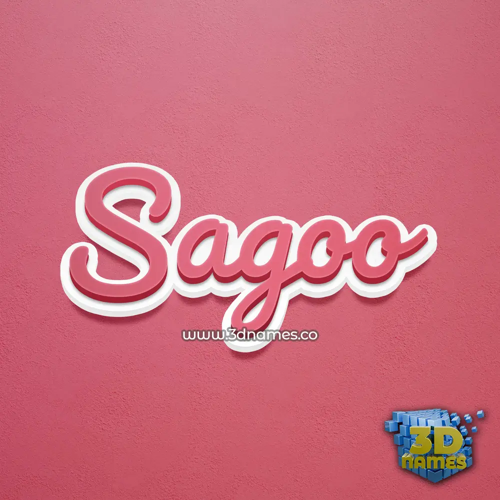 sagoo in Red Scribble style - 3D name wallpaper