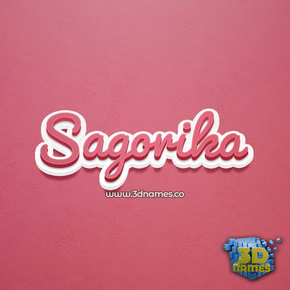 sagorika in Red Scribble style - 3D name wallpaper