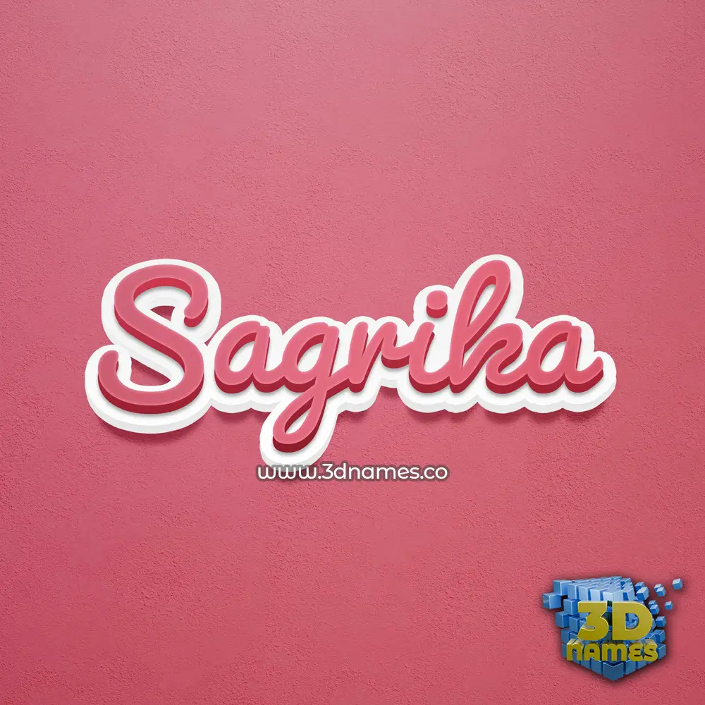 sagrika in Red Scribble style - 3D name wallpaper
