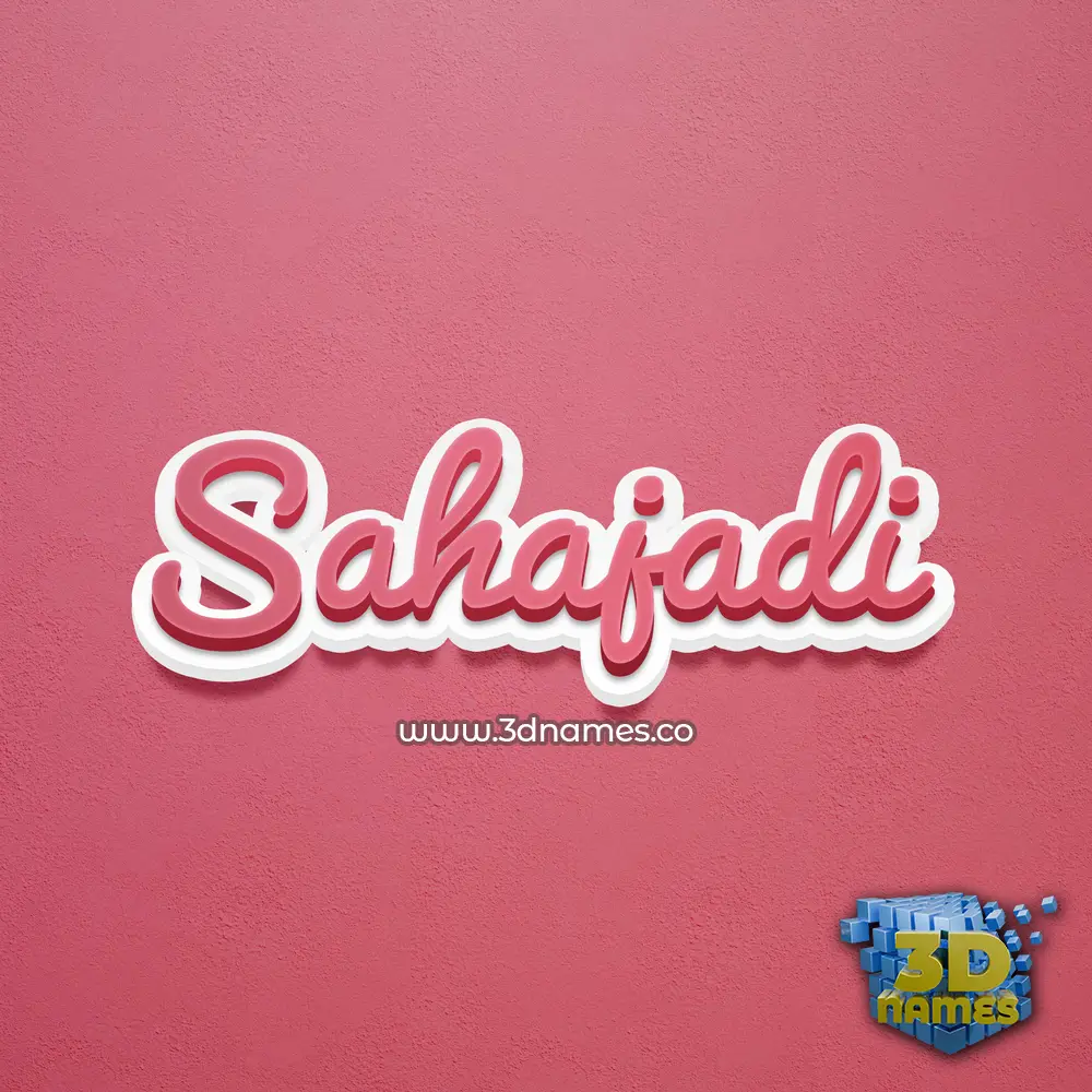 sahajadi in Red Scribble style - 3D name wallpaper