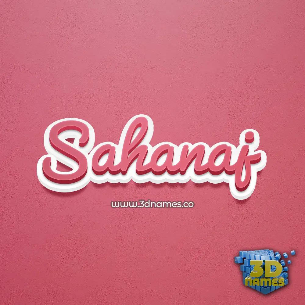 sahanaj in Red Scribble style - 3D name wallpaper