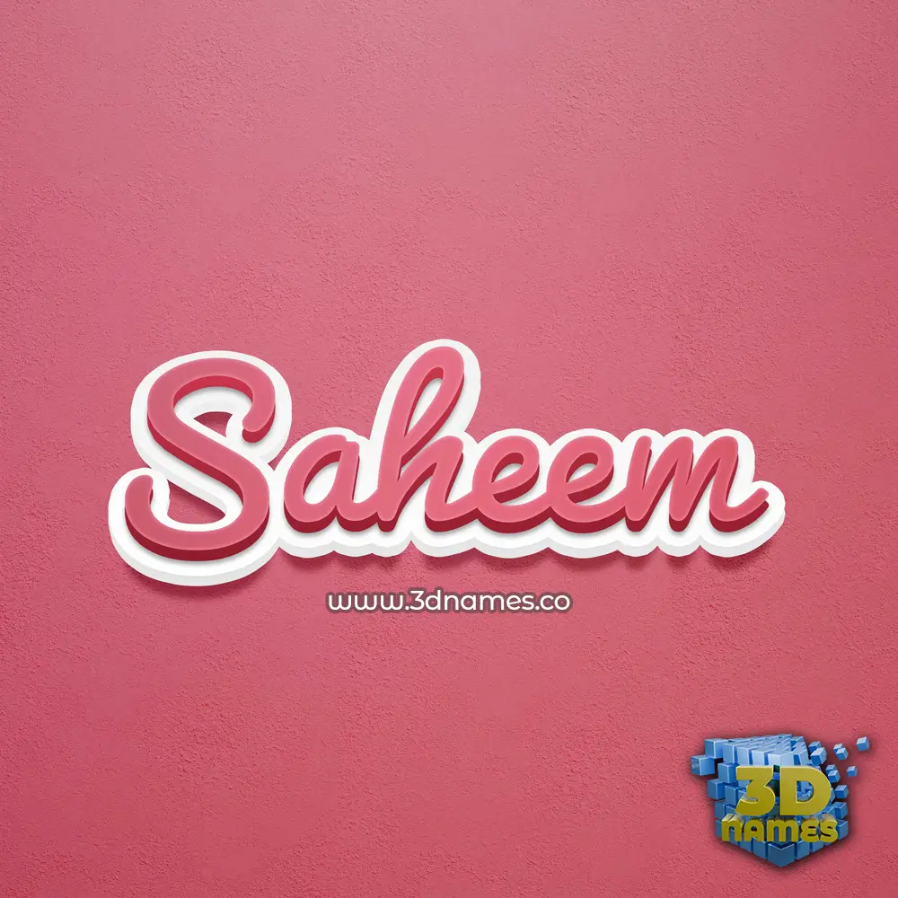 saheem in Red Scribble style - 3D name wallpaper