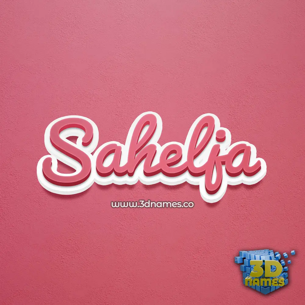 sahelja in Red Scribble style - 3D name wallpaper