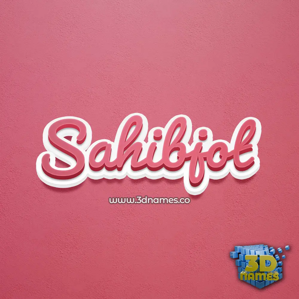 sahibjot in Red Scribble style - 3D name wallpaper