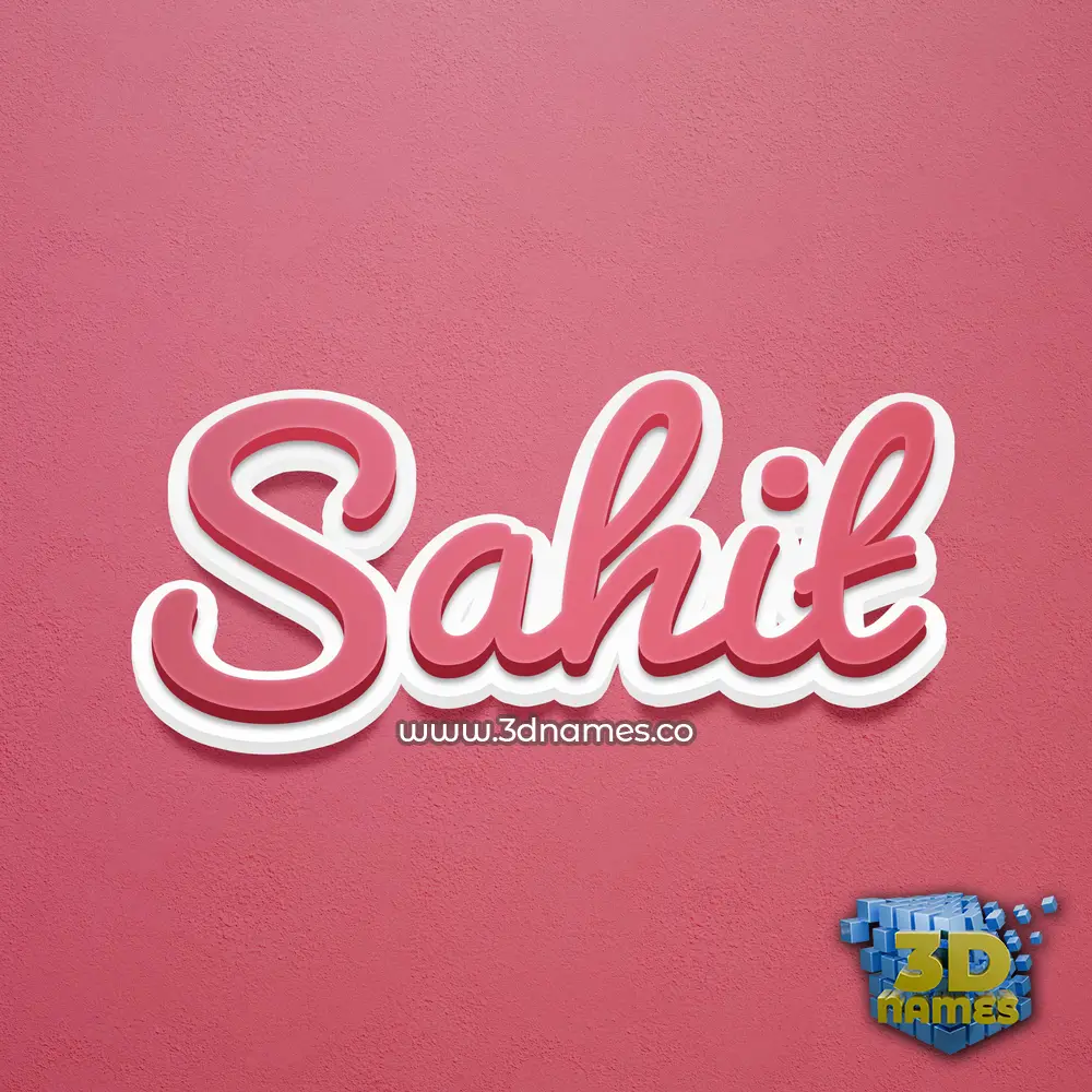 sahit in Red Scribble style - 3D name wallpaper