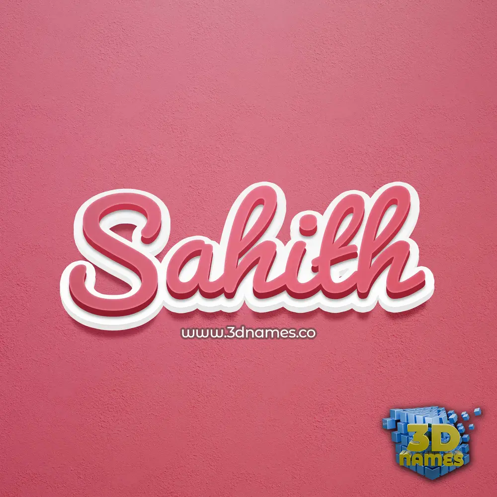 sahith in Red Scribble style - 3D name wallpaper