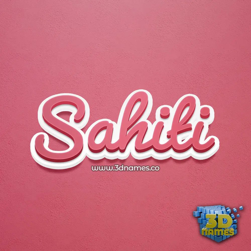 sahiti in Red Scribble style - 3D name wallpaper