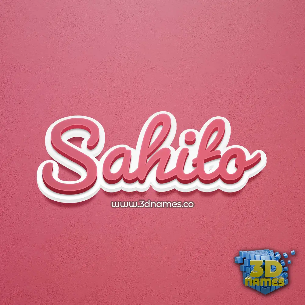 sahito in Red Scribble style - 3D name wallpaper