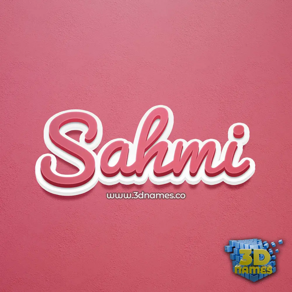 sahmi in Red Scribble style - 3D name wallpaper